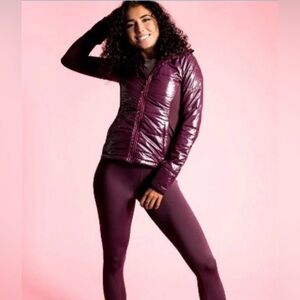 Ivory Lane Collective Women's Purple Quilted Jacket Size 6